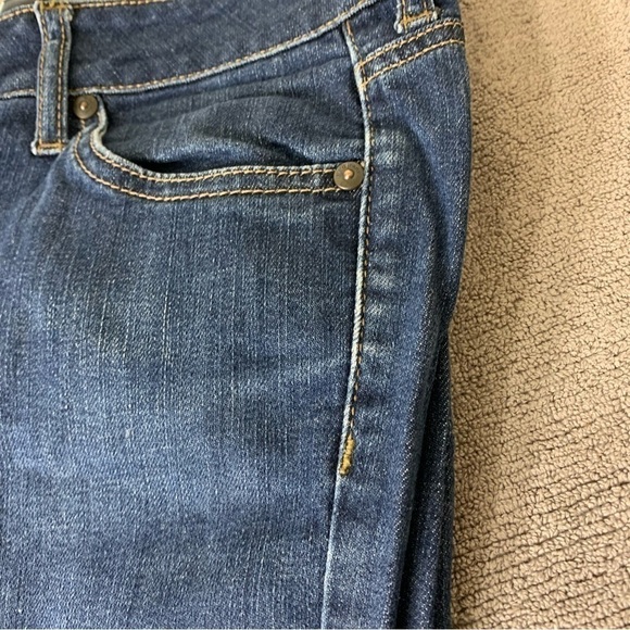 𝅺MANGO Jeans Vintage Dark Wash Low Rise Skinny Jeans 5 Pockets Size 6 US - Picture 7 of 10